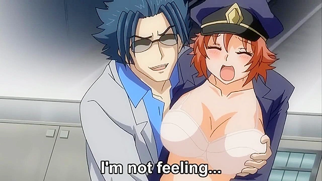 Train molester fucks an anime schoolgirl on the train and she gets horny