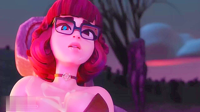 Wilma sucks Shaggy's cock in graveyard till covered in jizz