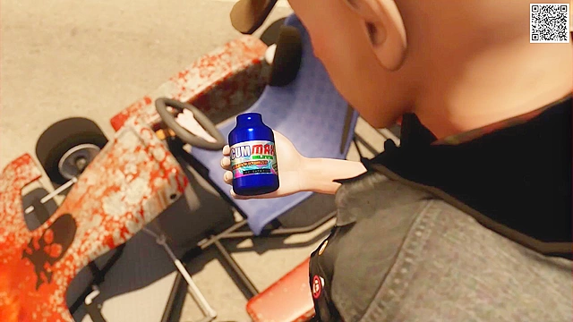 Mad Mom with huge tits fucks mad max bikers in 3D threesome