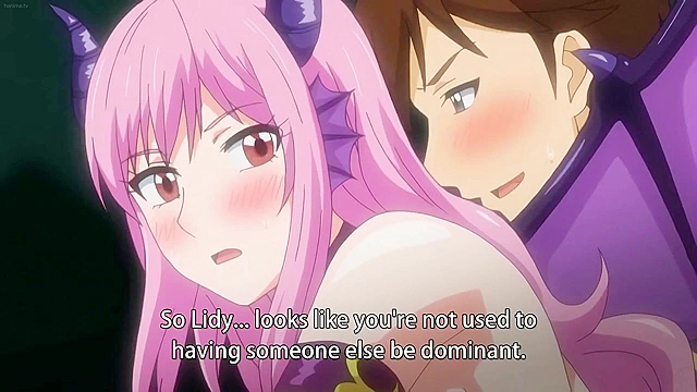 Busty succubus forces every last drop of sperm out of teen boy