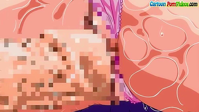 Horny teen goes to hentai maid parlor and gets a boobjob and doggy fuck