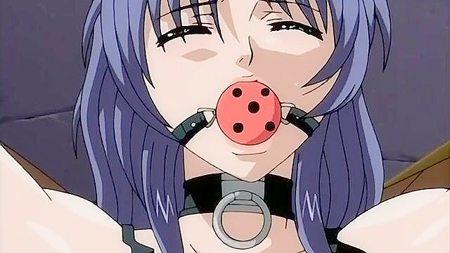 Busty anime girl with big tits gets gangbanged in her hairy pussy and mouth