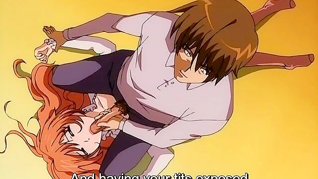 Busty anime girl with big tits gets gangbanged in her hairy pussy and mouth