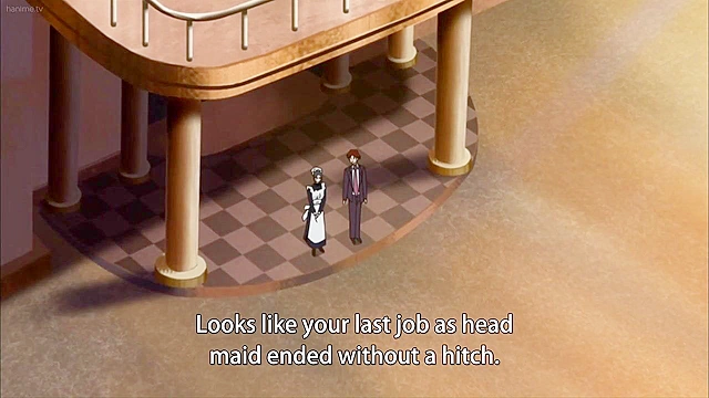 Maid-san Bouncing Tits 2 - Busty hentai maids serve food off their huge tits