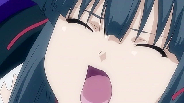 Cute maid gets all her holes plugged by an anime demon tentacles