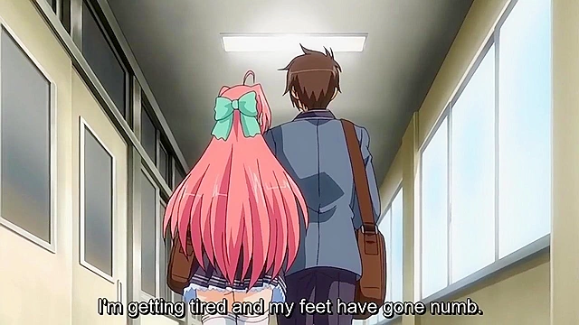 Oppai Heart 1 - Busty anime schoolgirl gets creampied by younger brother