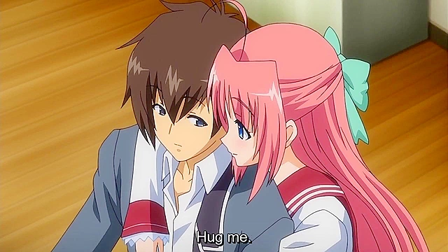 Oppai Heart 1 - Busty anime schoolgirl gets creampied by younger brother