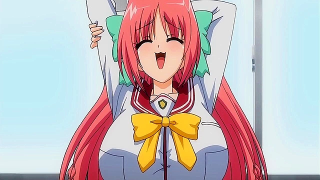 Oppai Heart 1 - Busty anime schoolgirl gets creampied by younger brother