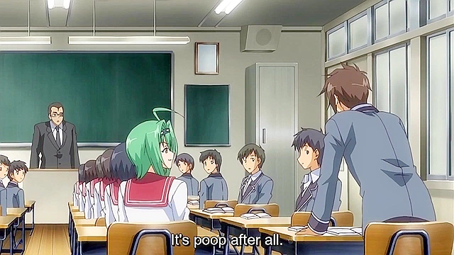 Oppai Heart 1 - Busty anime schoolgirl gets creampied by younger brother