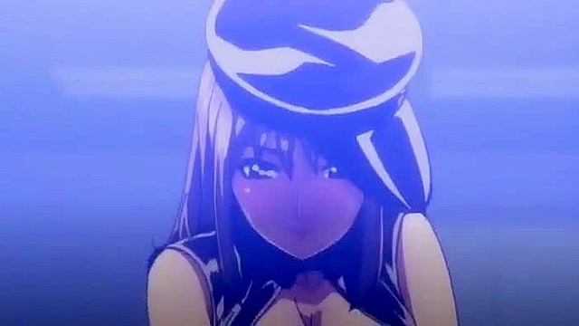 Two busty hentai girls use their big boobs to give a double boobjob