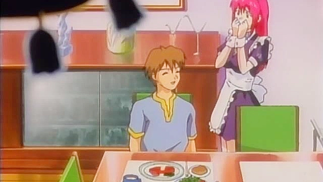 Andromaid 2 - Busty anime house maid fucks the masters son with her soft mouth