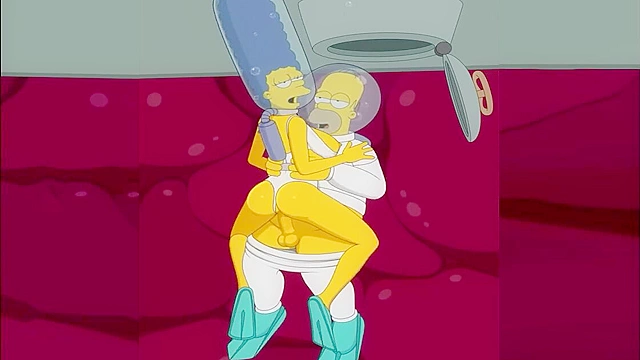 The Simpsons - Marge and Homer xxx fuck under the sea