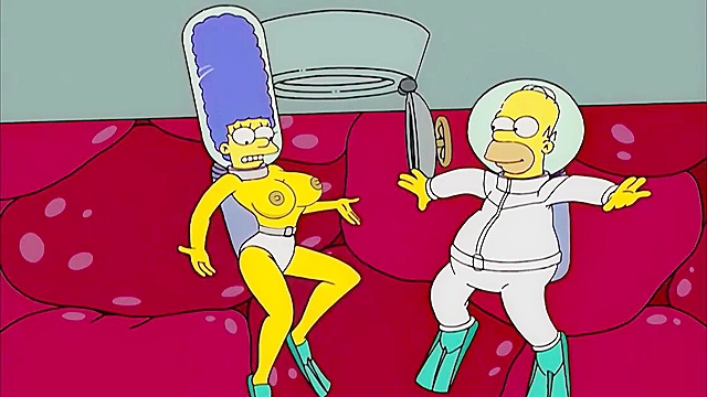 The Simpsons - Marge and Homer xxx fuck under the sea