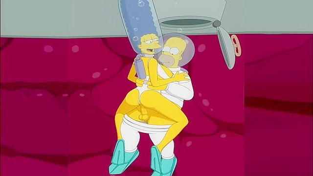 The Simpsons - Marge and Homer xxx fuck under the sea