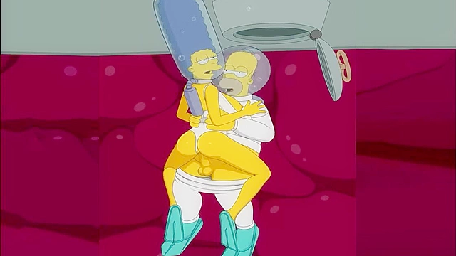 The Simpsons - Marge and Homer xxx fuck under the sea