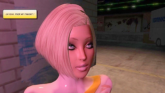 Big boobs Powergirl 3d threesome fuck in alley