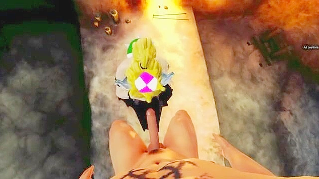 3D animated Bowsette pov titfuck and doggy style