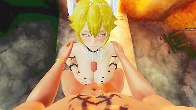 3D animated Bowsette pov titfuck and doggy style
