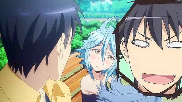 Serpent babe fights with bird lady and her anime titties pop out