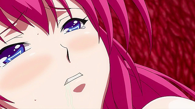 Busty redhead catgirl gets her tasty asshole fucked by tentacle demon