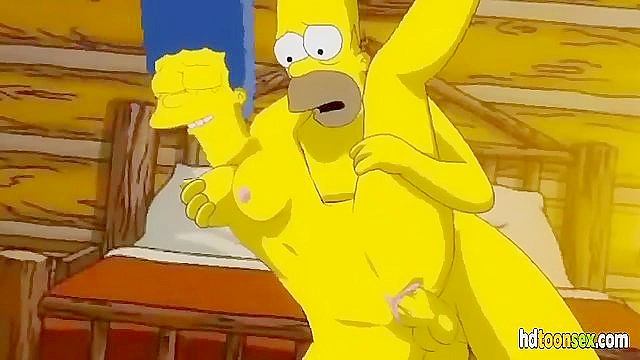 Cartoon XXX Scene with Homer Fucking Marge from The Simpsons Movie