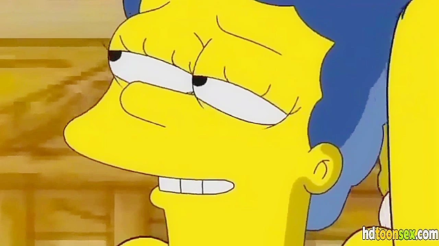 Cartoon XXX Scene with Homer Fucking Marge from The Simpsons Movie