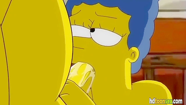Cartoon XXX Scene with Homer Fucking Marge from The Simpsons Movie