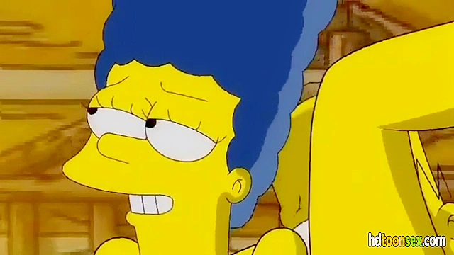 Cartoon XXX Scene with Homer Fucking Marge from The Simpsons Movie