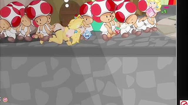 Peaches the horny princess fucks all the mario goombas