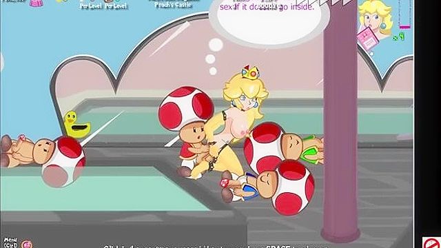 Peaches the horny princess fucks all the mario goombas