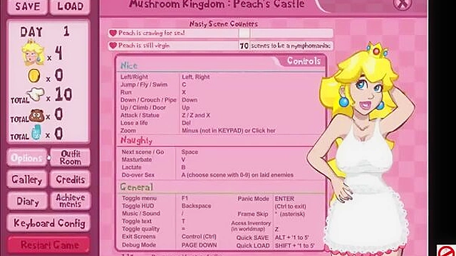 Peaches the horny princess fucks all the mario goombas