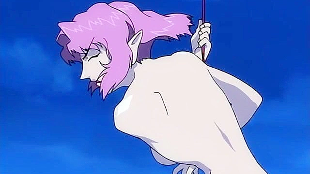 Naked lesbian hentai vampire fucks and drains her victims