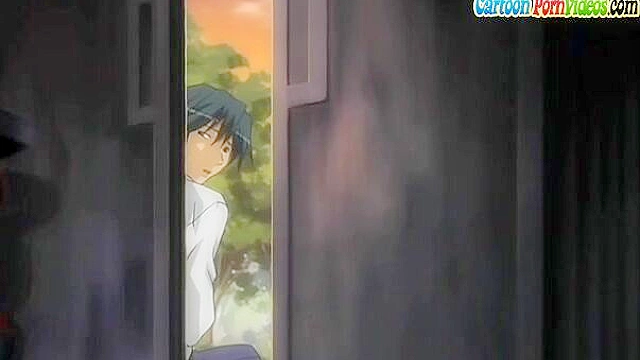 Stretta 1 - Busty maid slave gives a wet blowjob at full service maid cafe