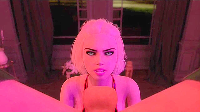 Futanari babe with meaty cock gets fucked while she is in virtual reality