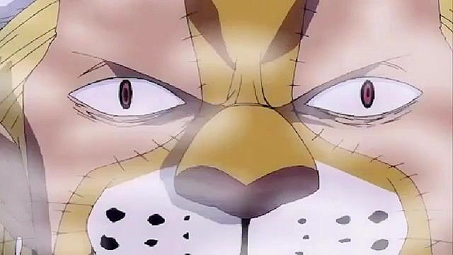 Anime Cheetah man sneaks up and fucks One Piece Nami in the shower