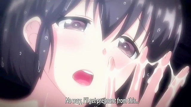 Sopping Wet High School Girl Rainy Fuck 2 - Busty hentai schoolgirl fucks ugly bastard at hotel