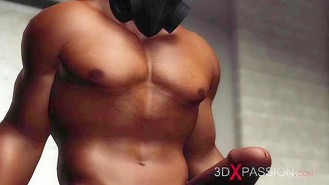 A sexy 3D brunette likes a rough fucking in her mouth from BBC while bound