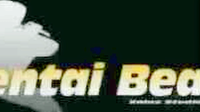 DOA babes take turns giving a blowjob and footjob on the beach