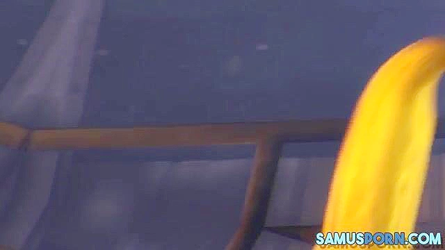 Blonde 3d animated Samus Aran gets anal sex from alien soldier