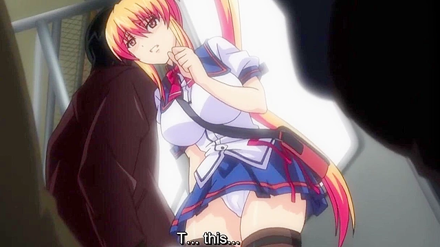 Busty teen schoolgirl gets her her asshole creampied on a public train