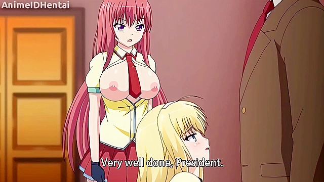 Super Sadistic Student 3 - Busty hentai schoolgirl slaves battle over masters hard cock