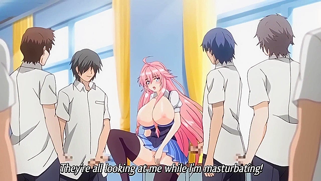 Hypnosis Class 1 - Anime schoolgirls lose their minds and start masturbating in classroom