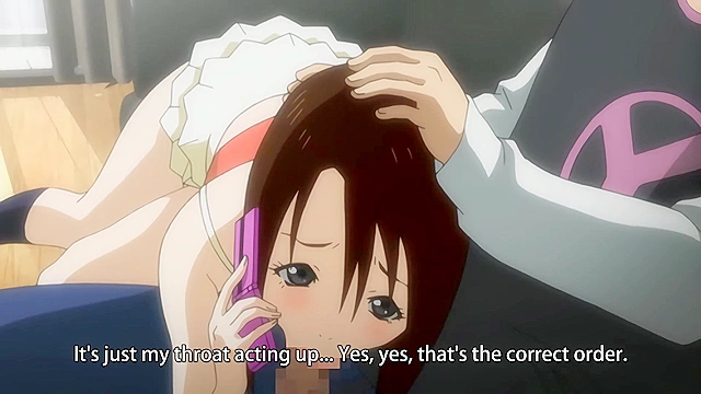 Elder Sister's Free Oral Day - Hentai sister lets her brothers friends gangbang her in maid outfit