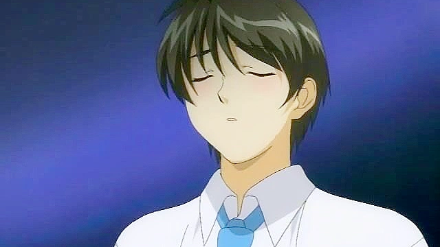 Schoolgirl catches peeping tom so she sucks and fucks his horny cock