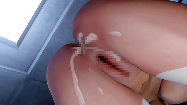 Busty evangelion girl wearing latex gets her holes fucked deep and rough