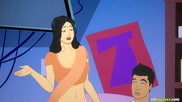 Busty indian milf Savita Bhabhi gets fucked in indian sex cartoon