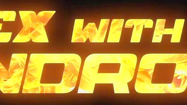 3D ebony girl has sex with a sci-fi android in the lab