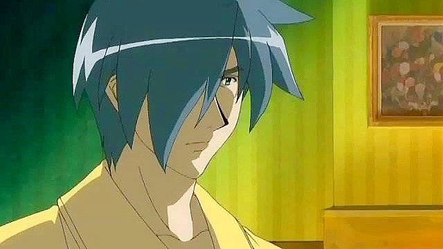 Busty hentai servant gets on her knees to suck dick then ride with her pussy