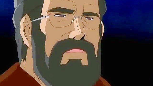 Busty hentai servant gets on her knees to suck dick then ride with her pussy