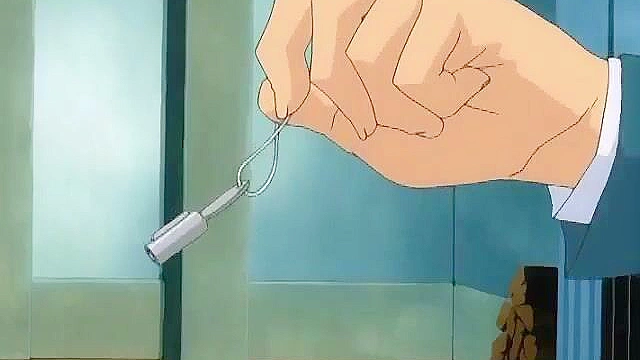 Busty hentai servant gets on her knees to suck dick then ride with her pussy